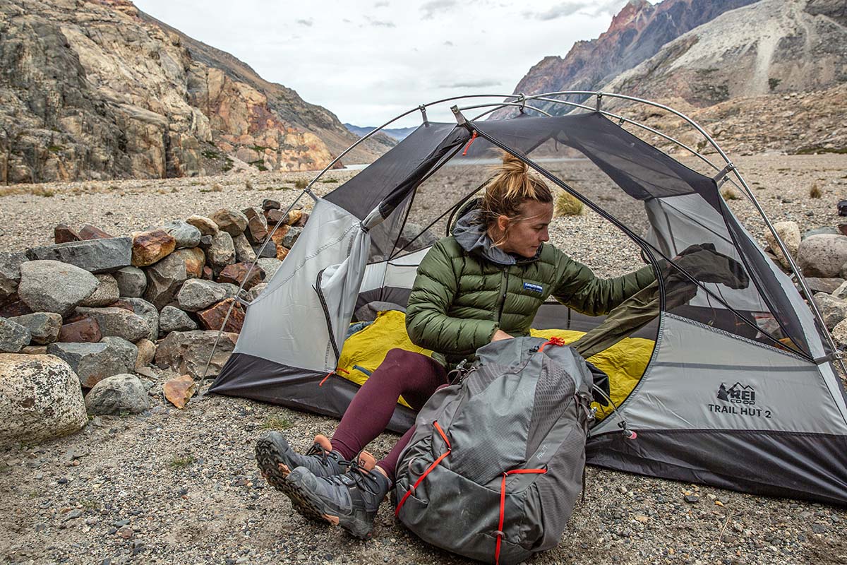 REI Co-op Trail Hut 2 backpacking tent (camping in Patagonia)