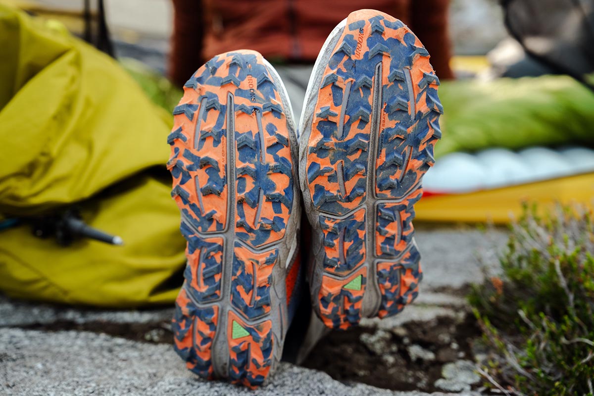 Hiking shoes (Brooks Cascadia tread detail)