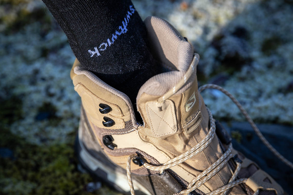 Hiking sock (Swiftwick sock in Salomon boot)
