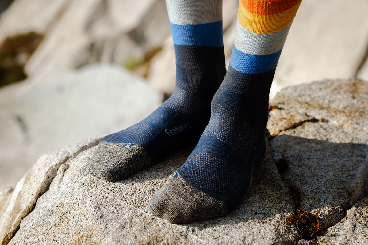 Unisex Half-Crew Throwback Sock - Gravel/White - Gravel/White / S