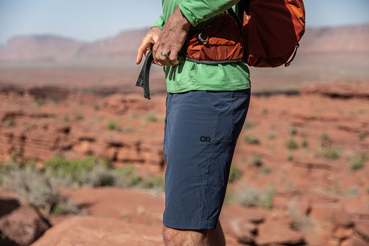 Hiking shorts (OR Ferrosi fabric closeup)