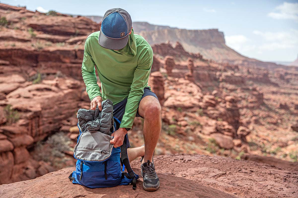 Main compartment of CamelBak Rim Runner hydration pack