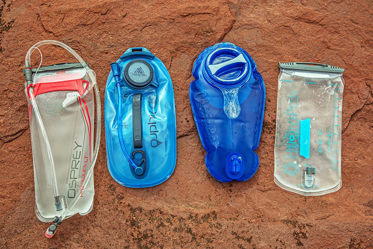 Various hydration reservoirs (Osprey%2C Gregory%2C CamelBak%2C HydraPak)