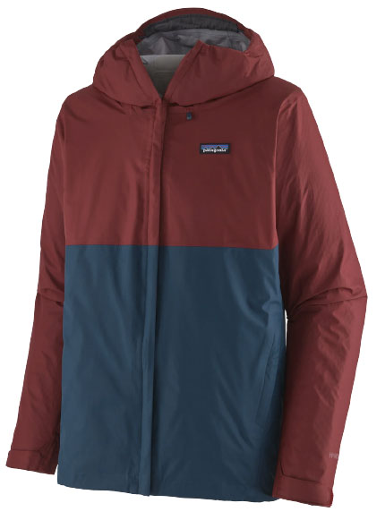 Patagonia Torrentshell 3L rain jacket (red blue)