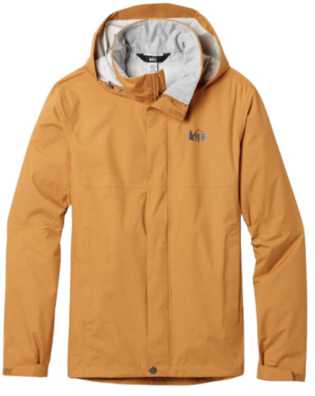 REI Co-op Rainier rain jacket (orange)