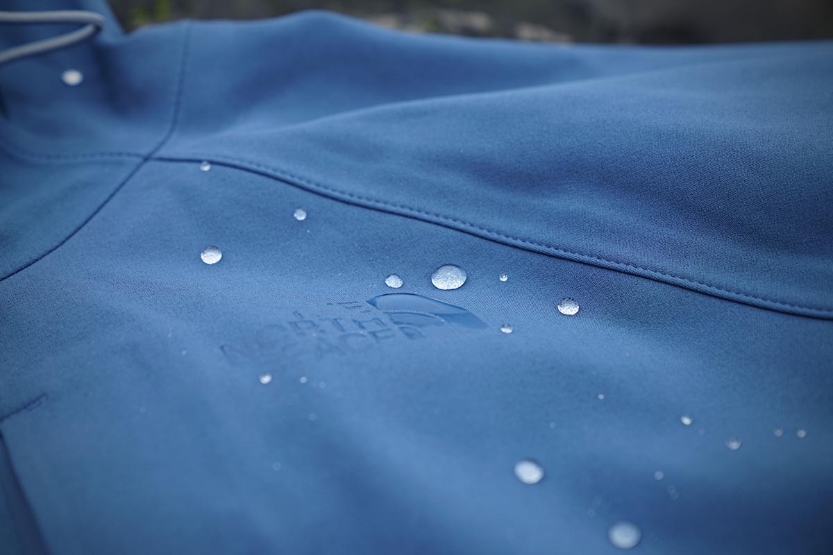 Rain jacket (The North Face Apex Flex GTX water beading)