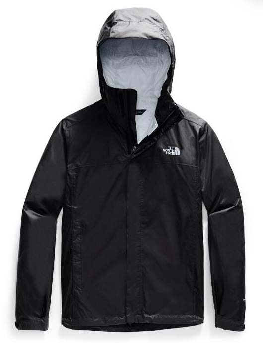 black north face rain jacket