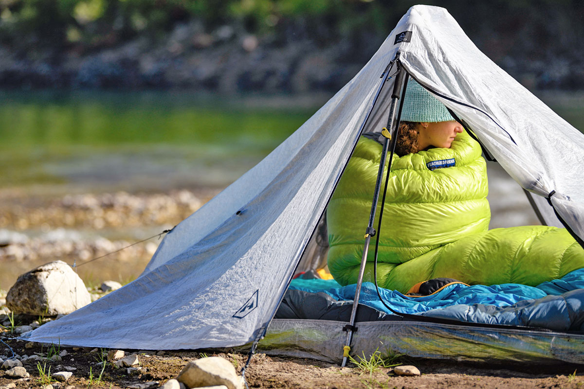 Backpacking sleeping bag (Feathered Friends Tanager)
