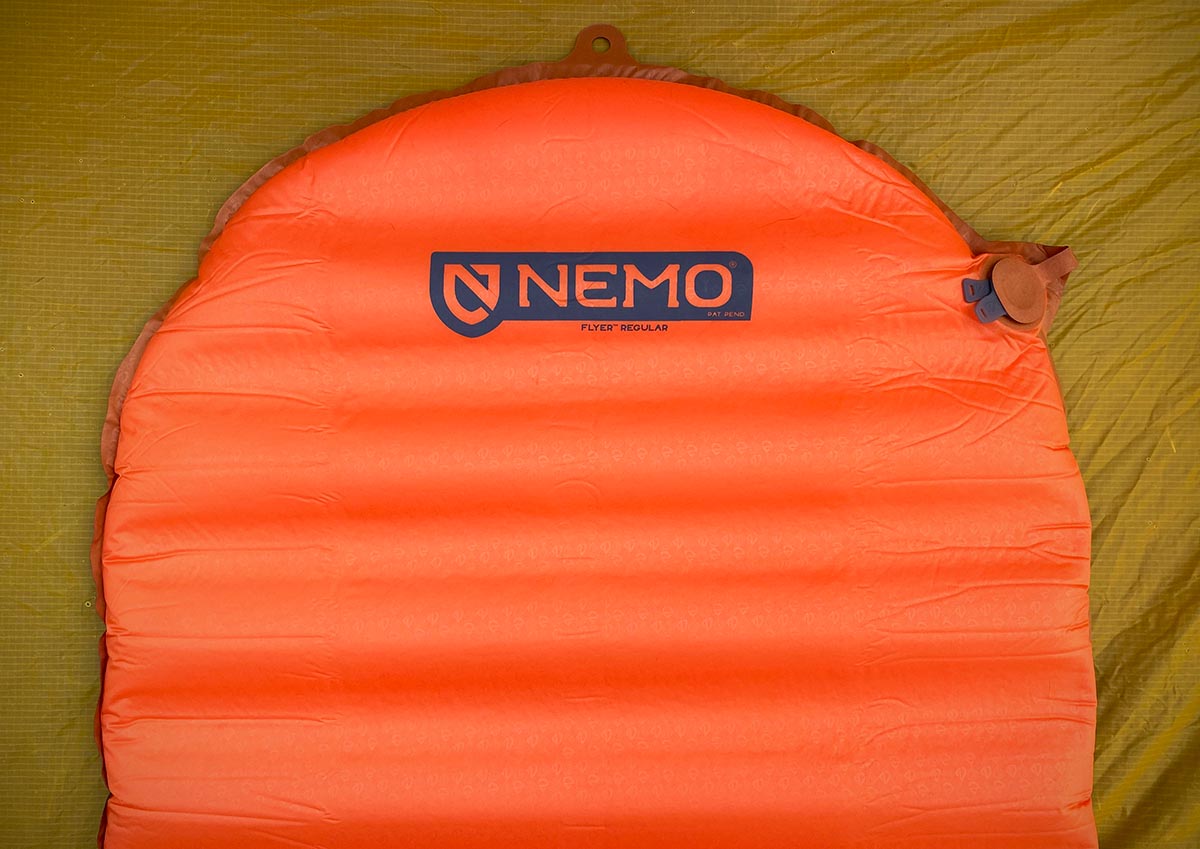 Nemo Flyer backpacking sleeping pad (laying inside tent)