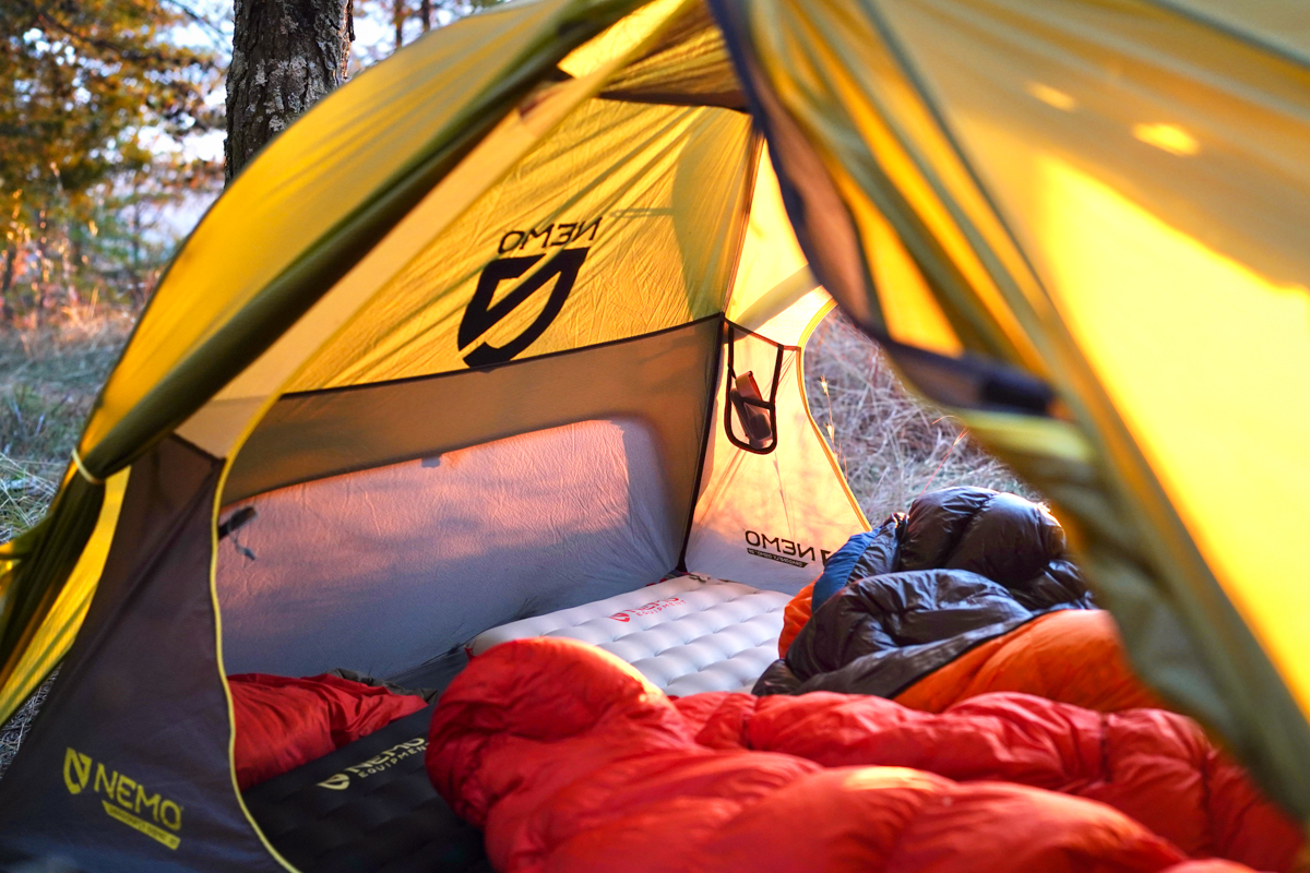 Testing the Nemo Tensor All-Season Ultralight Insulated backpacking sleeping pad in Chattanooga