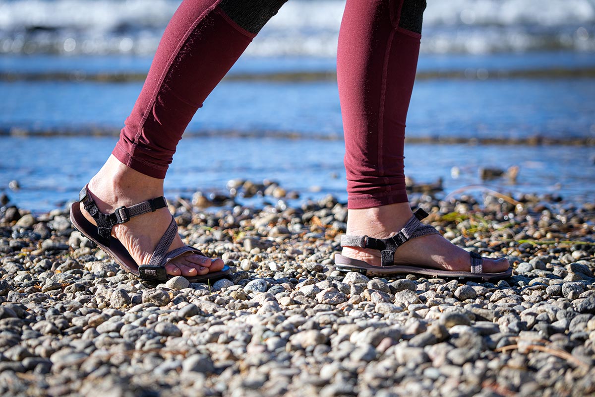 Sports sandals (walking along rocky shoreline in Xero Z Trail EV)