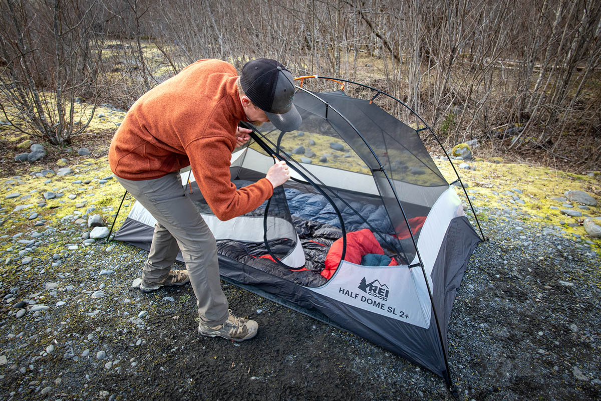 Tent brands (setting up REI Half Dome)