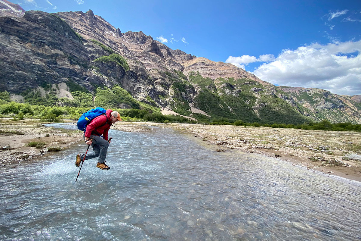 Trekking poles (crossing river in Patagonia)