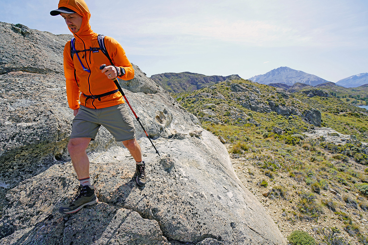 hiking with one trekking pole