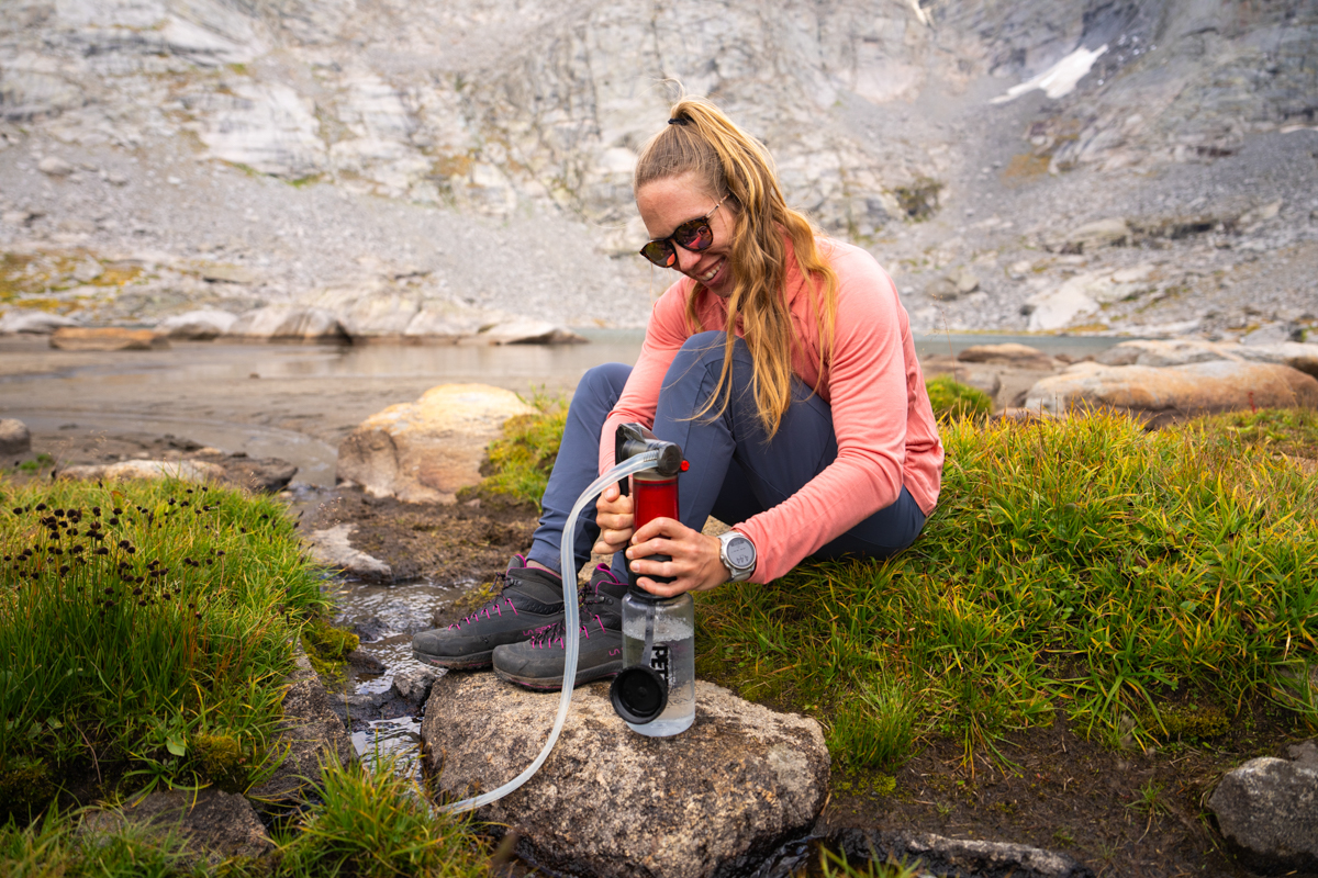 Backpacking water filters (filtering with the MSR Guardian)