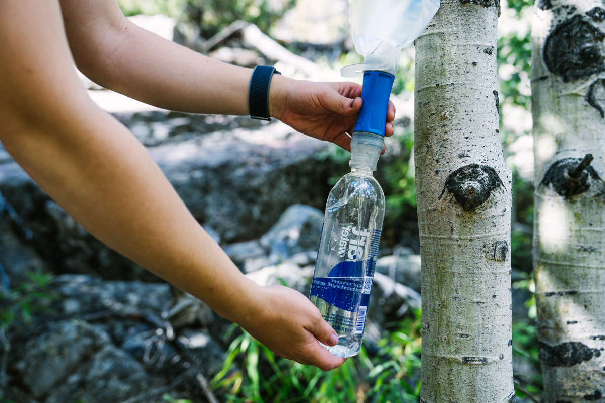 Backpacking water filters (filtering with the Platypus Quickdraw)