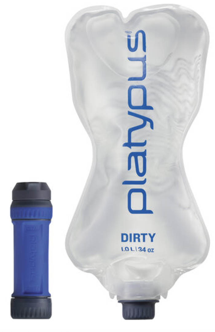 Platypus QuickDraw Microfilter system backpacking water filter