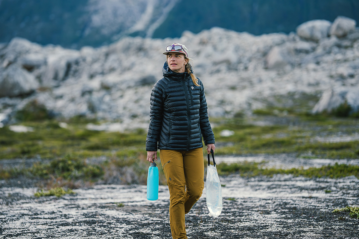 Water filter (hauling Platypus GravityWorks back to camp)