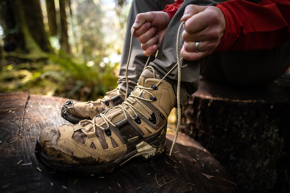 Waterproof Hiking Boots (pulling Salomon Quest 4 tight)