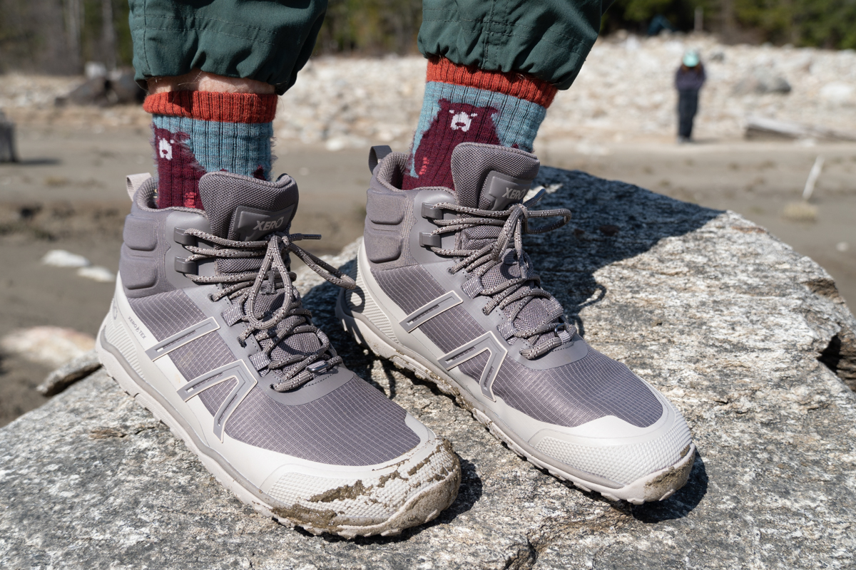 Waterproof Hiking Boots (wearing the Xero Scrambler Mids)