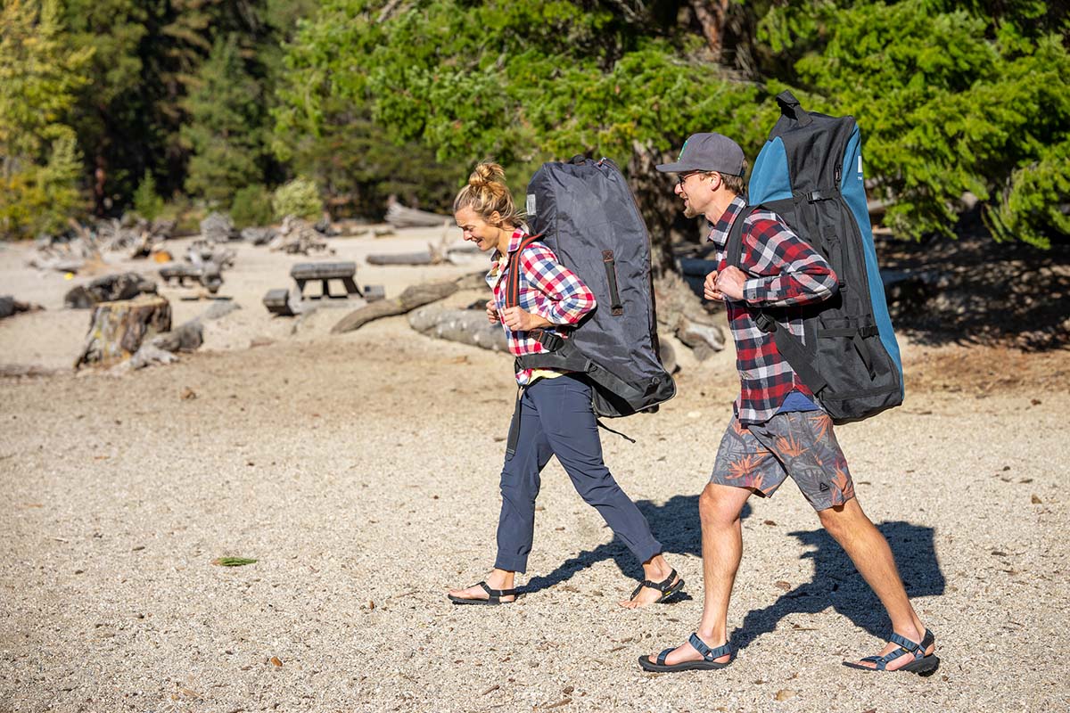 Transporting inflatable stand up paddle boards