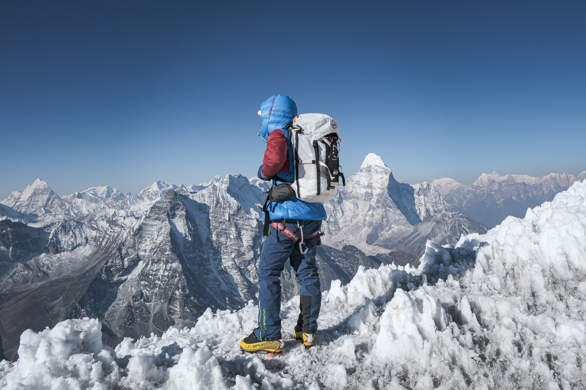 Men's Climbing Pants (climbing in Nepal with high-altitude climbing pants)