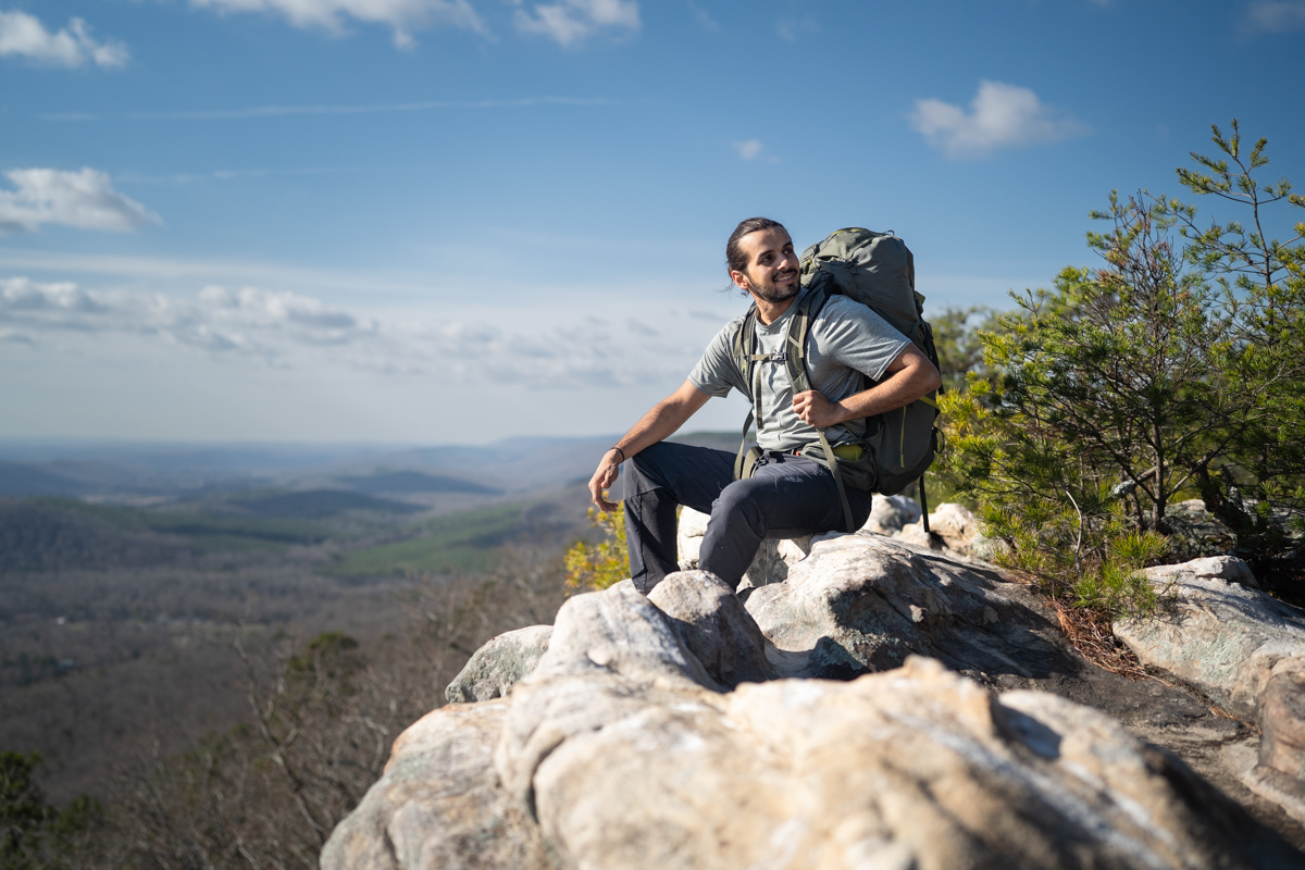 Men's Hiking Shirts (backpacking in Chattanooga with the Patagonia Capilene Cool Daily Graphic T-Shirt)