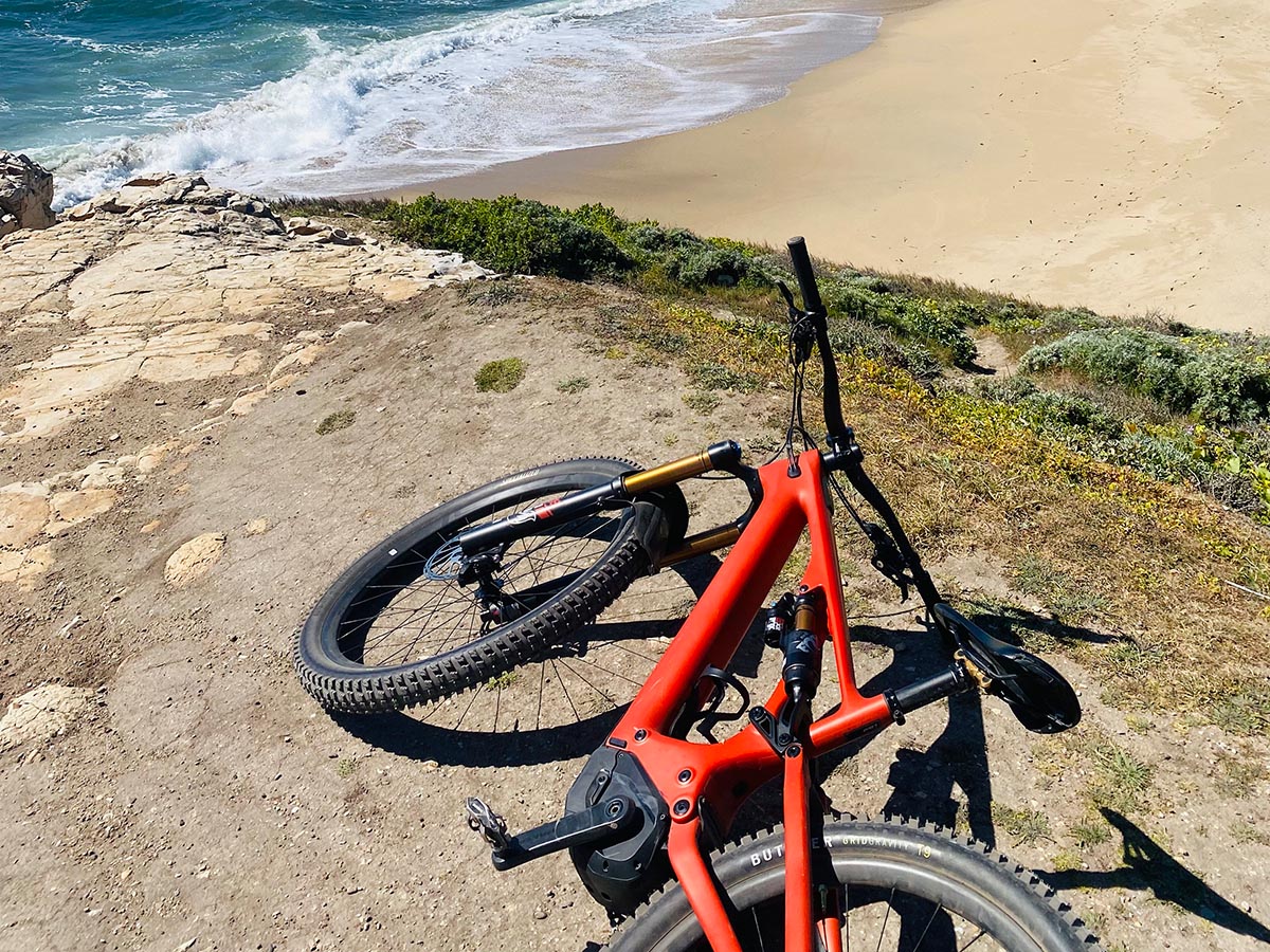 Trail Mountain Bike (closeup of Specialized's Turbo Levo)