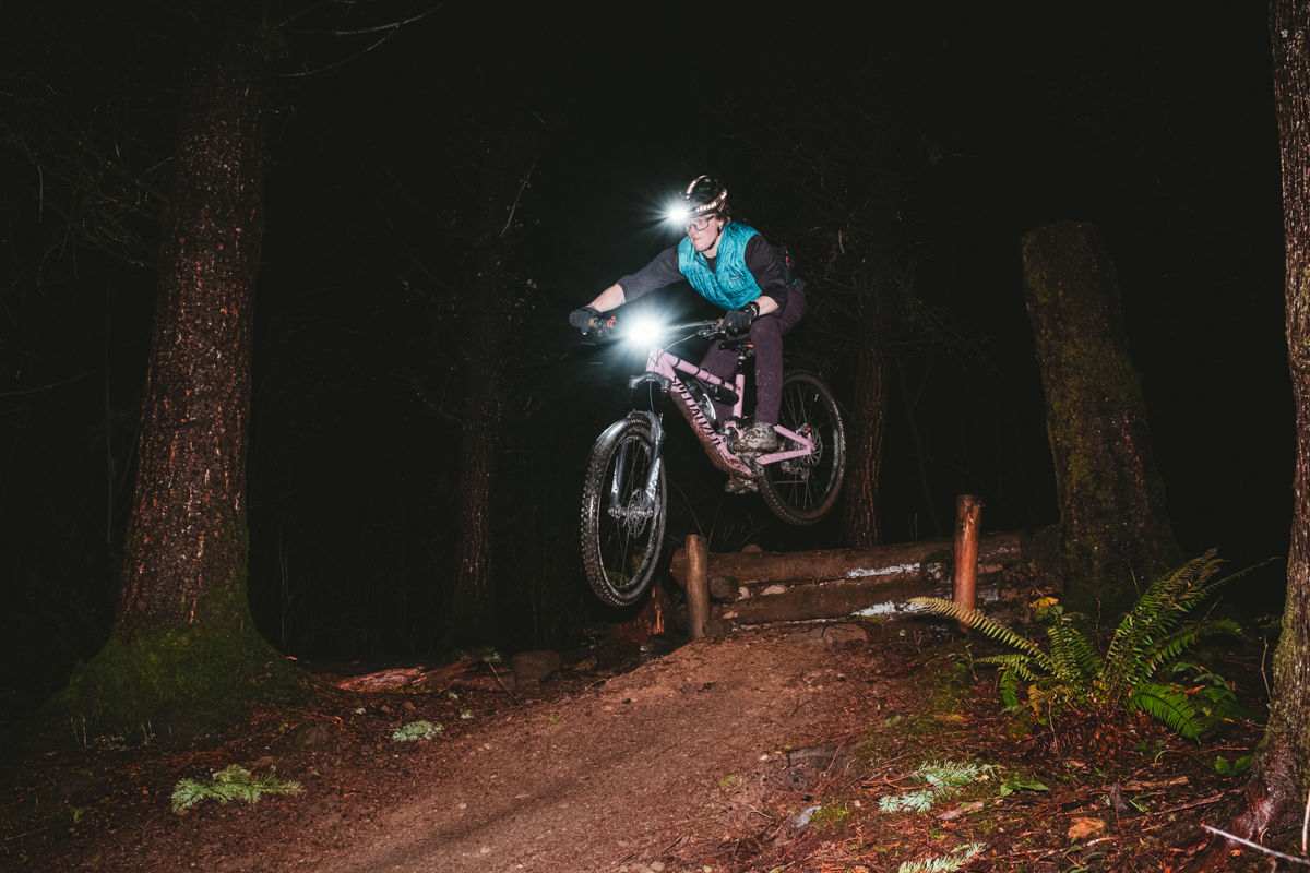 Bike lights (nighttime jump)