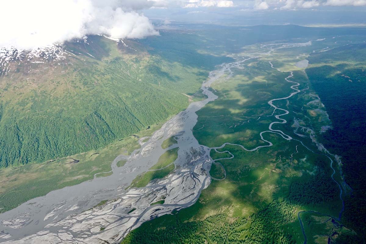 Winding river in Alaska