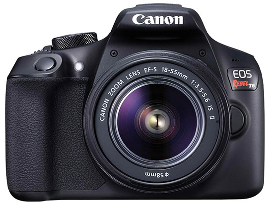 Canon Rebel T6 DSLR camera