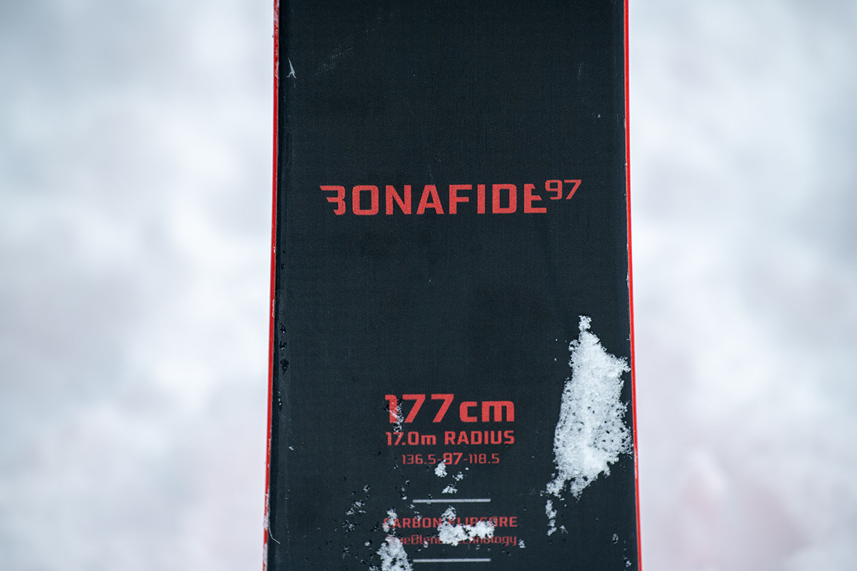 All-mountain skis (Blizzard Bonafire 97 turn radius)