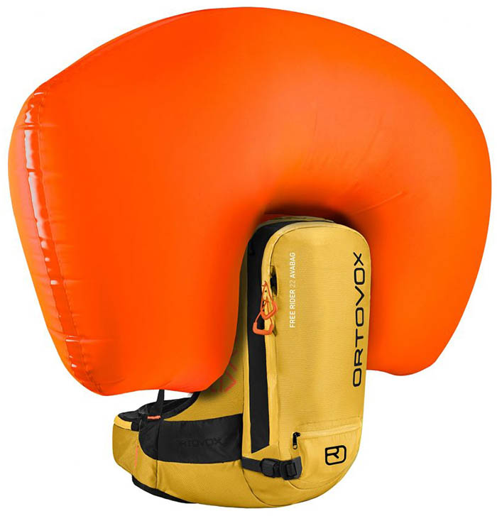 Ortovox Free Rider 22 Avabag yellow (avalanche airbag packs)