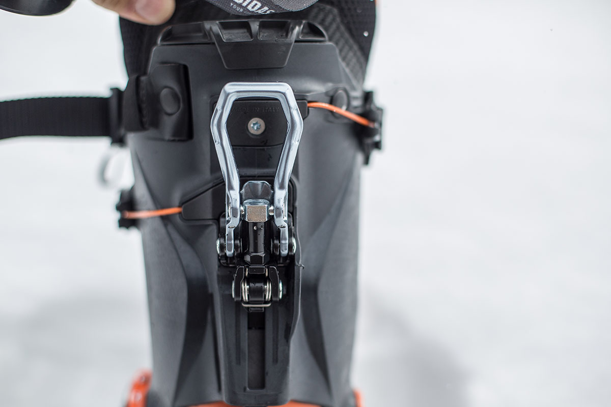 Backcountry ski boot (Dynafit Hoji Free ski walk lever)