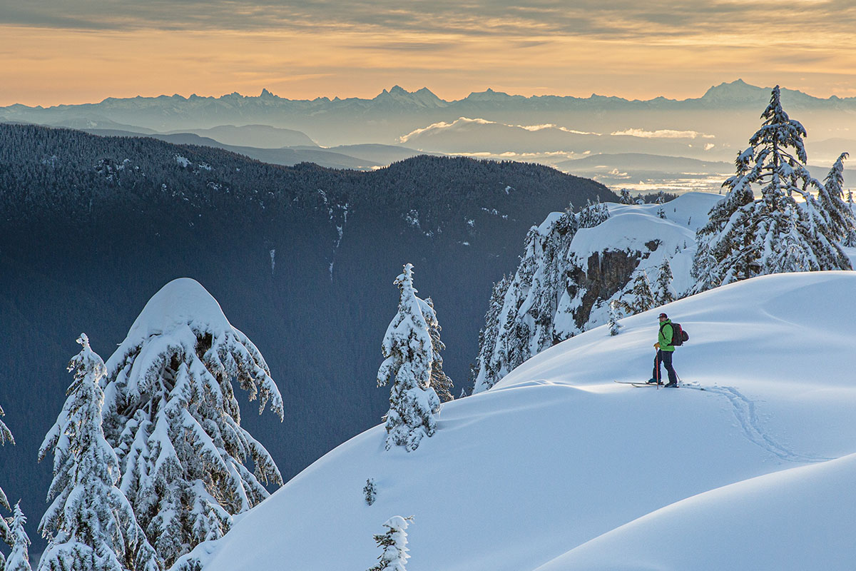 Backcountry skis (big mountain views)