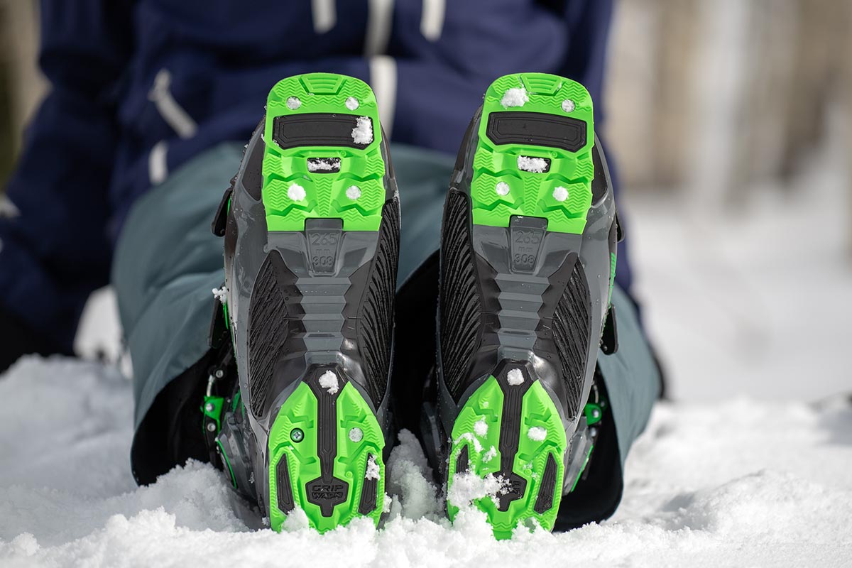 Beginner ski boots (GripWalk sole detail)