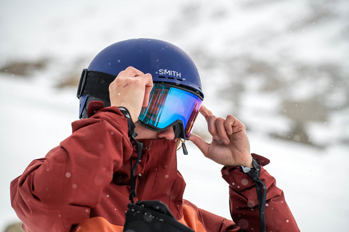 Good Budget Ski Gear (wearing Smith goggle and helmet)