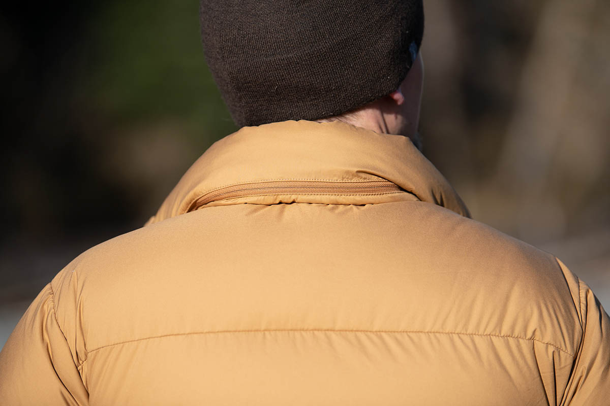 Down jacket (Patagonia Silent Down Jacket with hood zipped away)