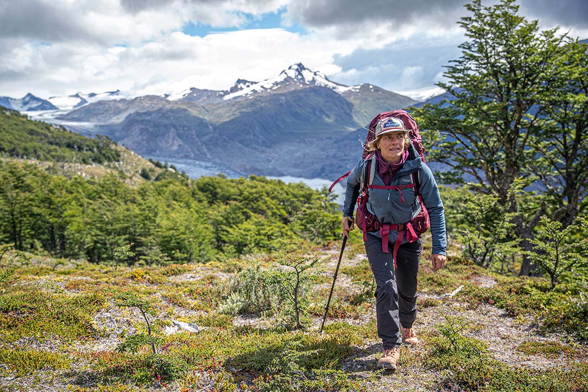 Hiking in the Rab Capacitor Fleece jacket