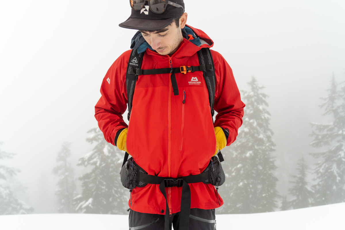 Hardshell jackets (pockets on Mountain Equipment Makalu jacket)