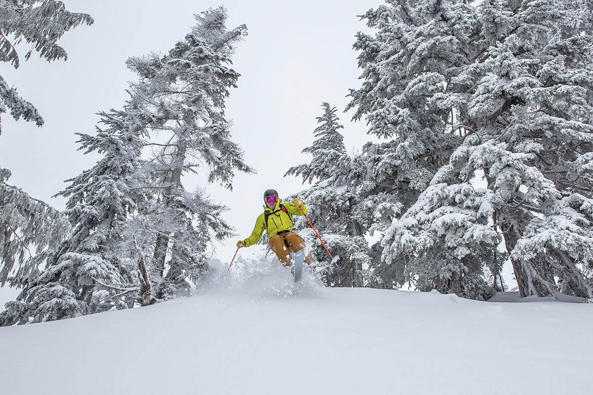 Powder skis (jumping off hill)