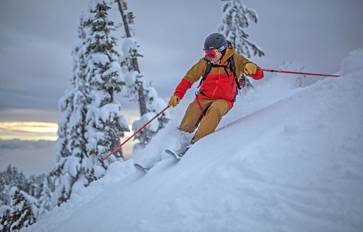 Powder skis (steep descent)