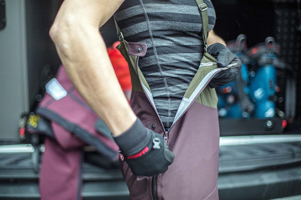 Arc'teryx Sentinel LT bib pant (side zipper)