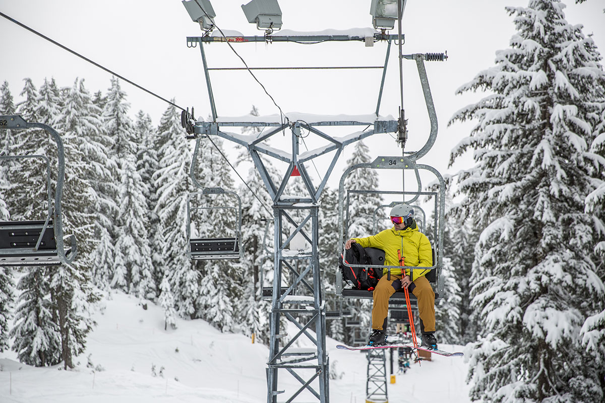 Ski poles (on chairlift)