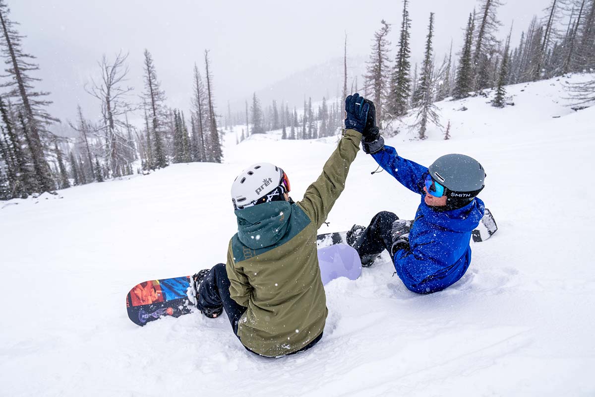 Snowboarding high 5 (gloves and mittens)