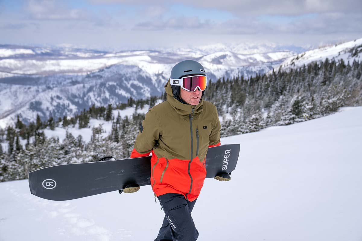 Hiking up hill (snowboard helmet ventilation)