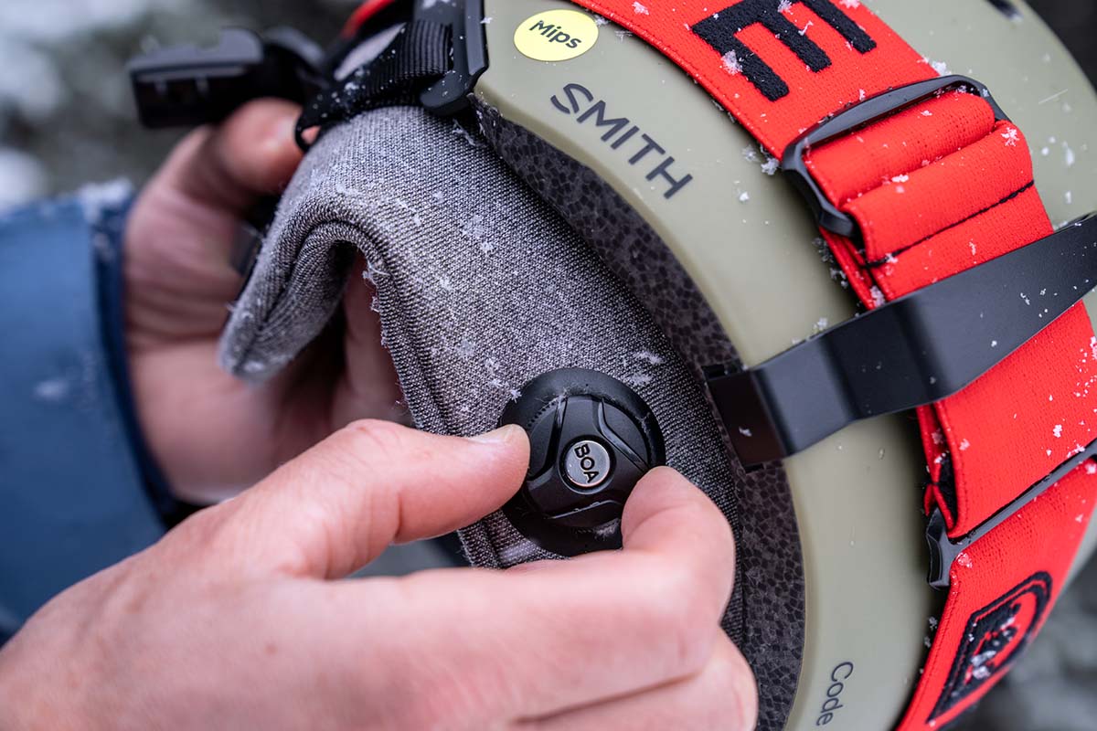 Smith Code snowboard helmet (built-in Boa adjustment)