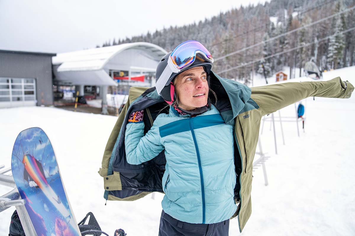Layering underneath TREW Gear Astoria snow jacket