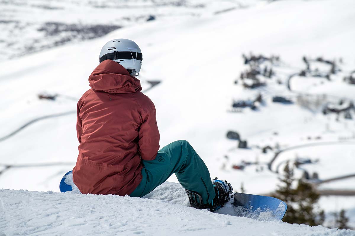 Snowboard Jacket (sitting in snow)