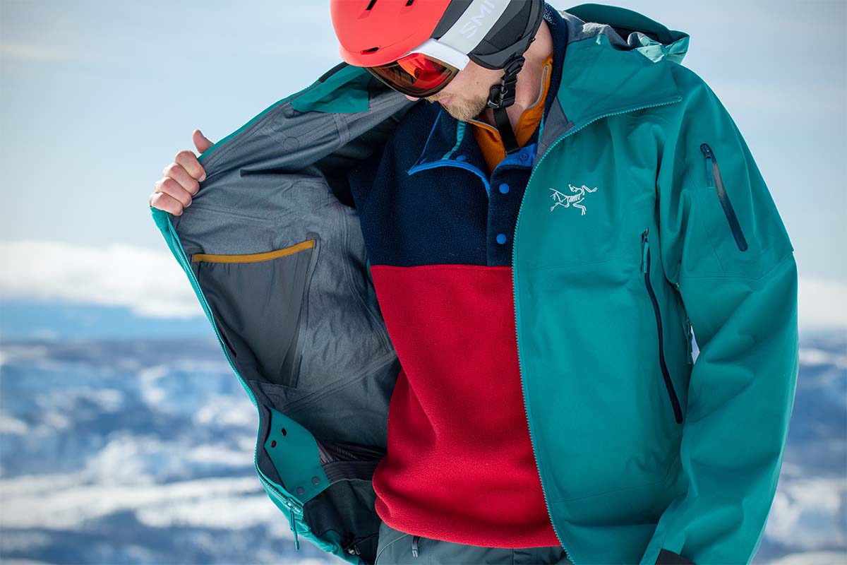 Nettoie le sol Trésor santé mens snowboard coat Solide Supermarché Saison